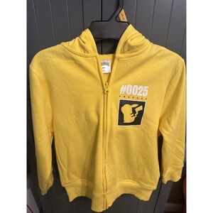 Official Pikachu Hoodie Youth Small 6/7 Full Zip Sweatshirt 2023 Pokemon